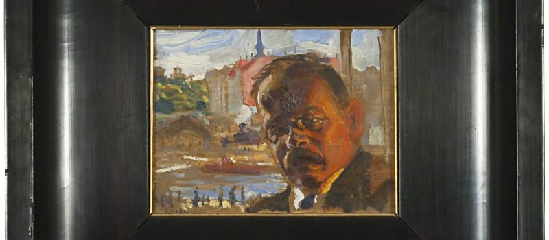 1937090cel Akseli Gallen-Kallela, Walter Sjöberg, 1919. Öljyväri kankaalle, 17.5 x 13.4. Kuva: Erik Lindroth, Porvoon museo.